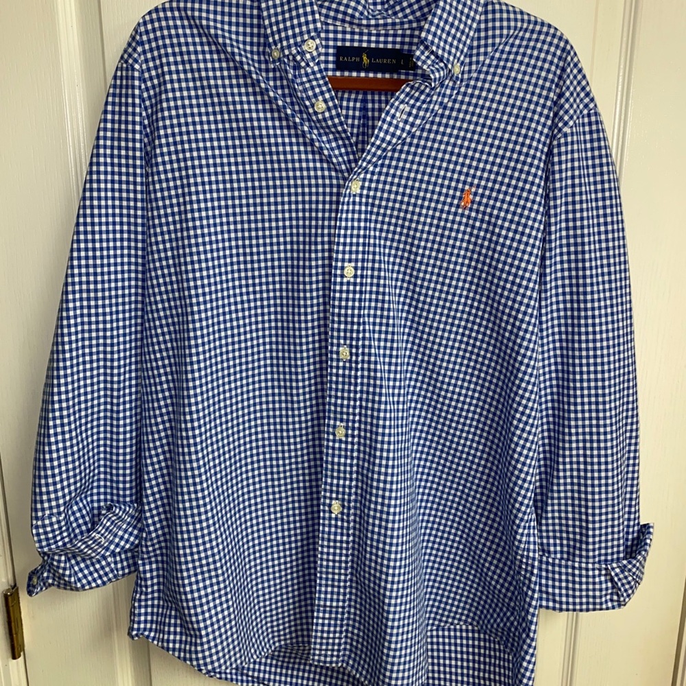 RALPH LAUREN LS PLAID SHIRT SIZE LARGE